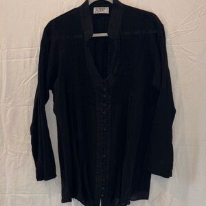 Black Button-Up Blouse